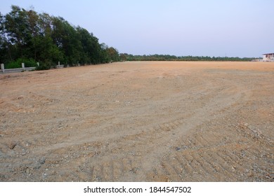 Empty Ground Preparation For House Construction.