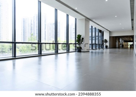 Empty hall in the modern office building.