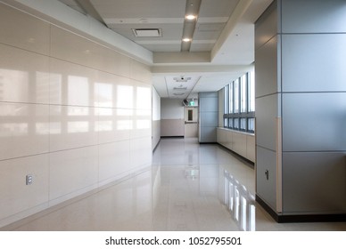 Empty Hallway In The Hospital