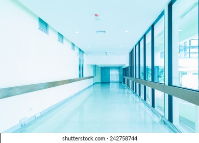 Empty Hallway In The Hospital