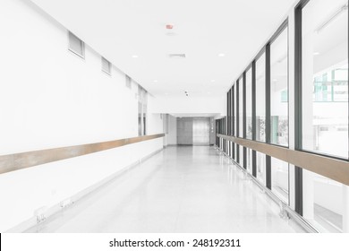 Empty Hallway In The Hospital