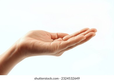 empty hand on a isolated background 