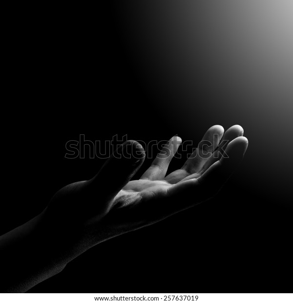 Empty Hand Waiting Helping Light Right Stock Photo 257637019 | Shutterstock