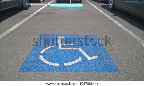 Empty Handicapped Parking\
Space