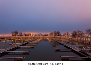 empty harbor at lake constance
