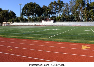 Empty high school football field