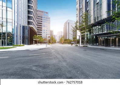 empty highway with cityscape and skyline of qingdao,China. - Shutterstock ID 762757018