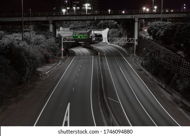 Empty Highway Motorway Road Lanes Covid-19 Coronavirus Abandoned Roads City Cityscape Spaghetti Junction Auckland New Zealand