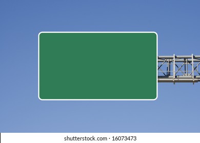 Empty highway sign