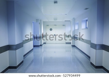 Empty Hospital Hall White Walls Medicine Stock Photo (Edit Now ...