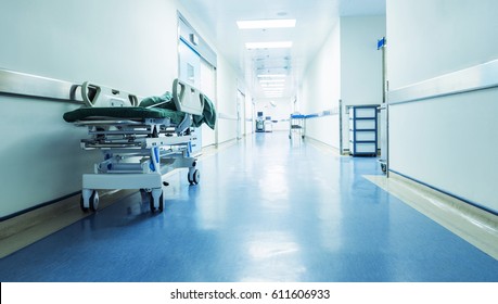 Empty hospital hallway. - Powered by Shutterstock