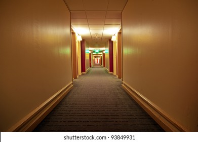 Empty Hotel Hallway