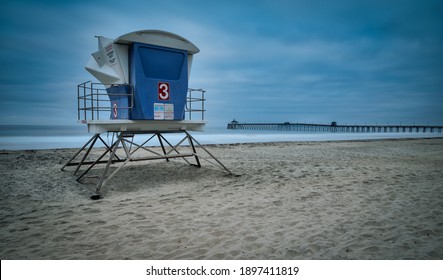 Empty Imperial Beach Pier and lifeguard tower. High quality photo - Powered by Shutterstock