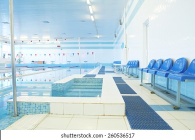 Empty Indoors Public Swimming Pool 