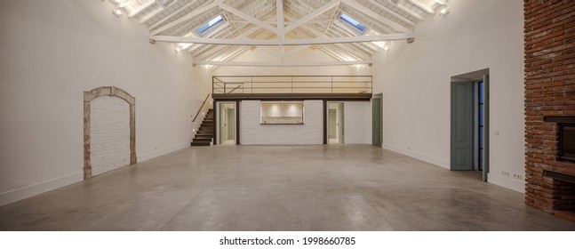 Empty Industrial Style Loft In Warehouse