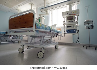 Empty Intensive Care Bed In Emergency Room