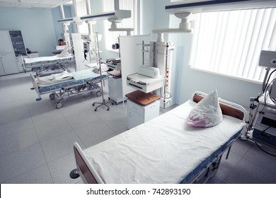 Empty Intensive Care Bed In Emergency Room