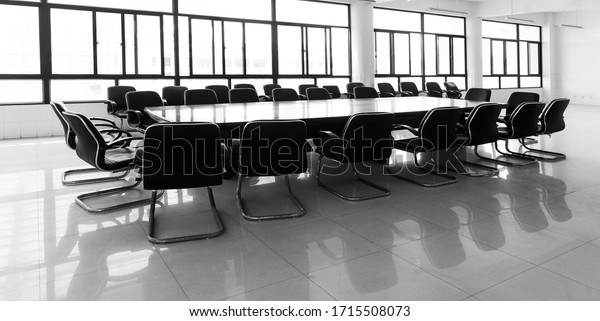 Empty interior of\
business conference room.