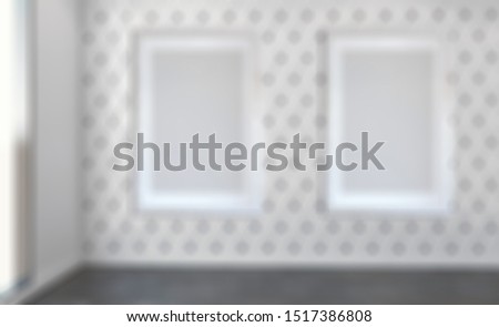 Empty interior on a blurred background