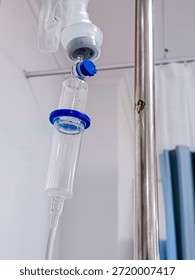 An empty IV drip. Intravenus drip