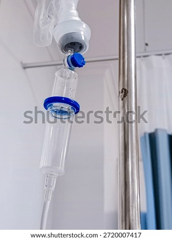 An empty IV drip. Intravenus drip