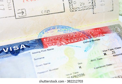 Empty J1 USA Approved Visa.