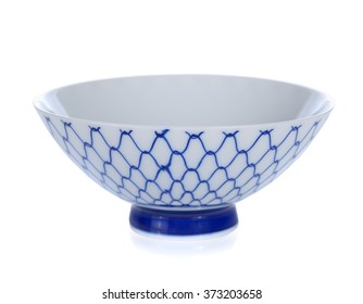 Empty Japanese Bowl On White