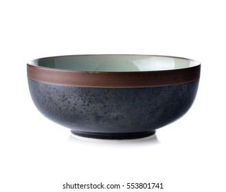 Empty Japanese Bowl On White