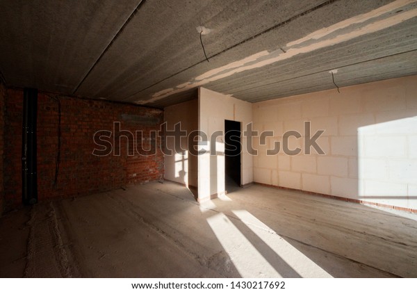 Empty Large Apartment After Builders Without Stock Photo Edit Now