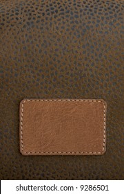 An Empty Leather Patch Stitched