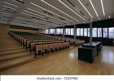 An Empty Lecture Hall In A University