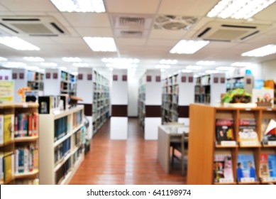 Empty library de focused abstract background