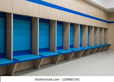 An Empty Locker Room In The Sports Club, School, Section