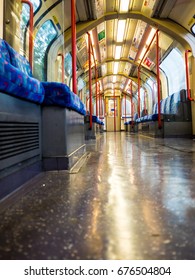 Empty London Underground Tube Carriage