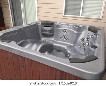 Empty Luxury Hot Tub Without Water