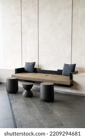 empty luxury sofa and table for rest