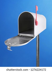 Empty Mailbox Over Blue Sky