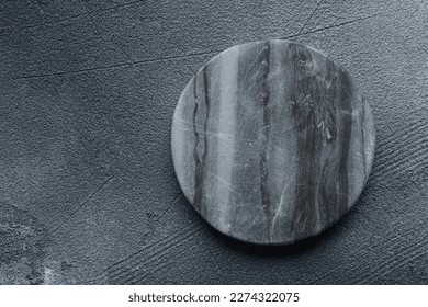 Empty marble plate for dessert on dark background, top view. Horizontal banner top view with a copyspace - Powered by Shutterstock