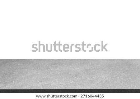 Empty marble tabletop with white background for product display, kitchen countertop mockup, natural stone texture, minimalist presentation, template for advertising or food showcase