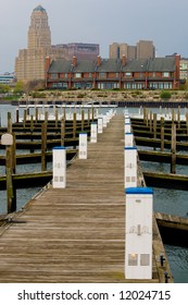 An Empty Marina On The Waterfront Of Buffalo, NY