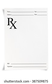   Empty Medical Prescription 