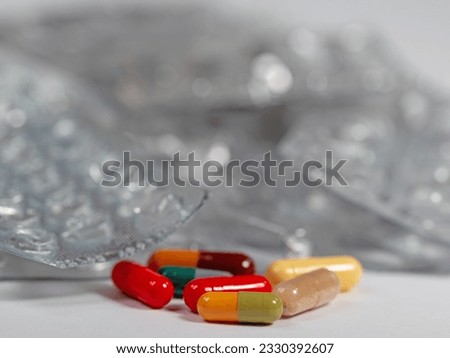 Empty medicine packages symbolic of medicine shortage