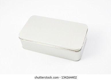 Empty Metal Box Isolated On White