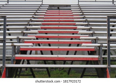 Empty Metal High School Football Stands