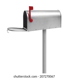 Empty Metallic Mailbox