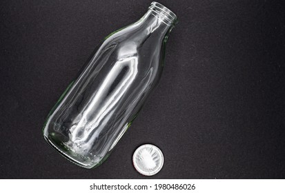 Empty Milk Bottle Foil Top Stock Photo 1980486026 | Shutterstock