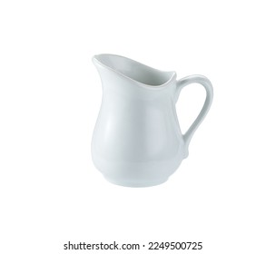 Empty milk pitcher or creamer isolated on white background. - Powered by Shutterstock