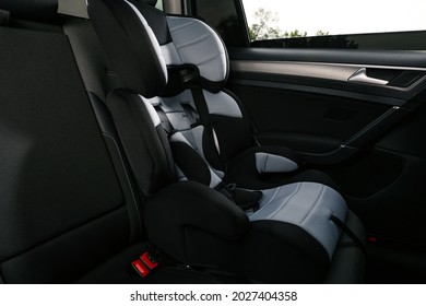 Empty Modern Child Safety Seat In Car