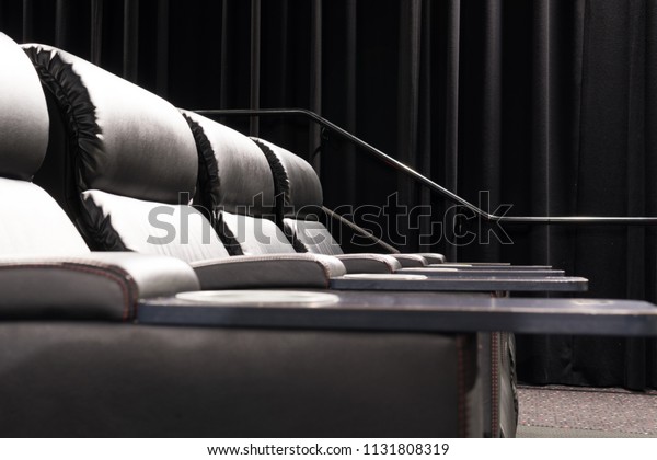 Empty Modern Cinema Recliner Leather Seat Stock Photo Edit Now 1131808319