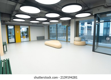 Empty And Modern Corporate Business Office Lobby